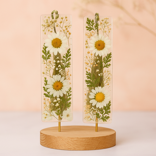 Resin Bookmark with Real Flowers